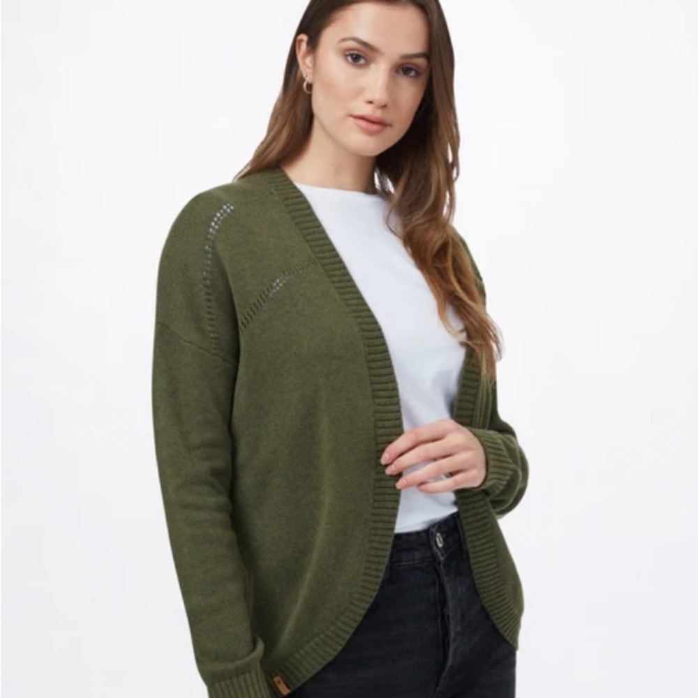 Women's Olive Green Cardigan Sweater